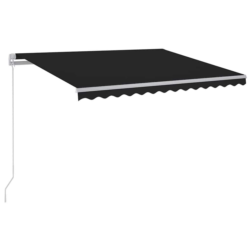 markise m. LED-lys 300x250 cm manuel betjening antracitgrå