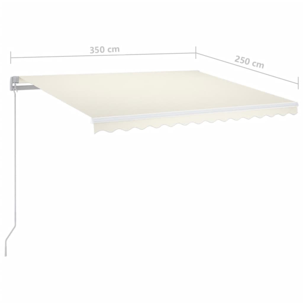 markise 350x250 cm manuel betjening cremefarvet