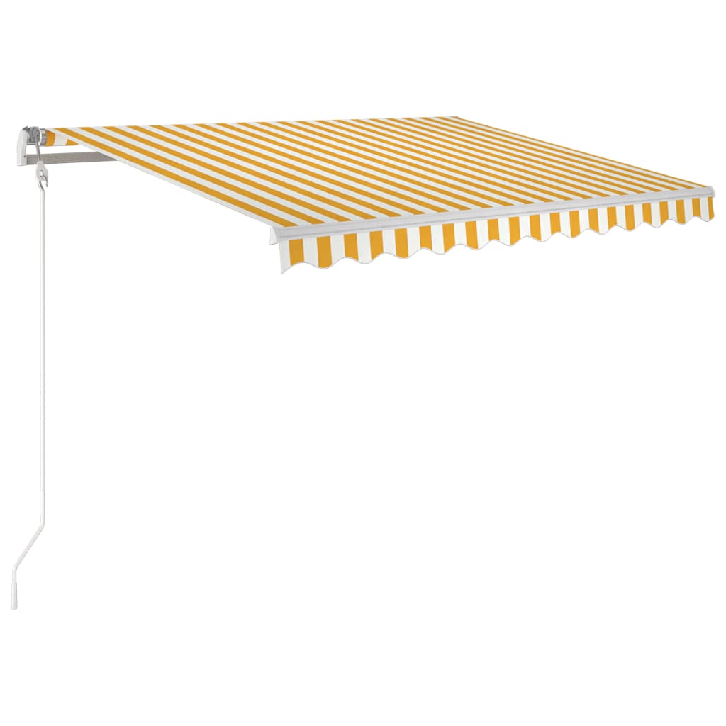 markise 350x250 cm manuel betjening gul og hvid