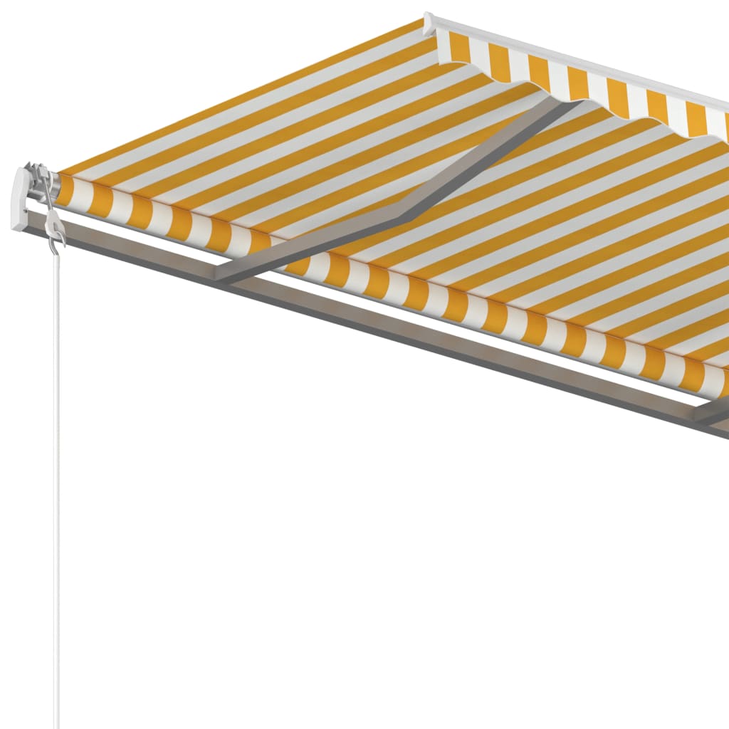 markise 350x250 cm manuel betjening gul og hvid