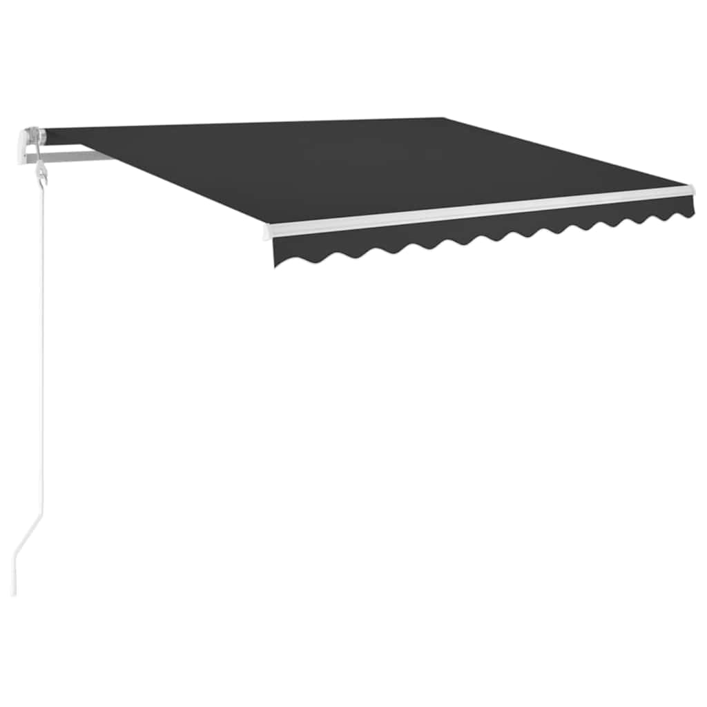 markise 350x250 cm automatisk betjening antracitgrå