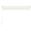 markise m. LED-lys 400x300 cm manuel betjening cremefarvet