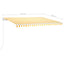 markise m. LED-lys 400x300 cm manuel betjening gul og hvid