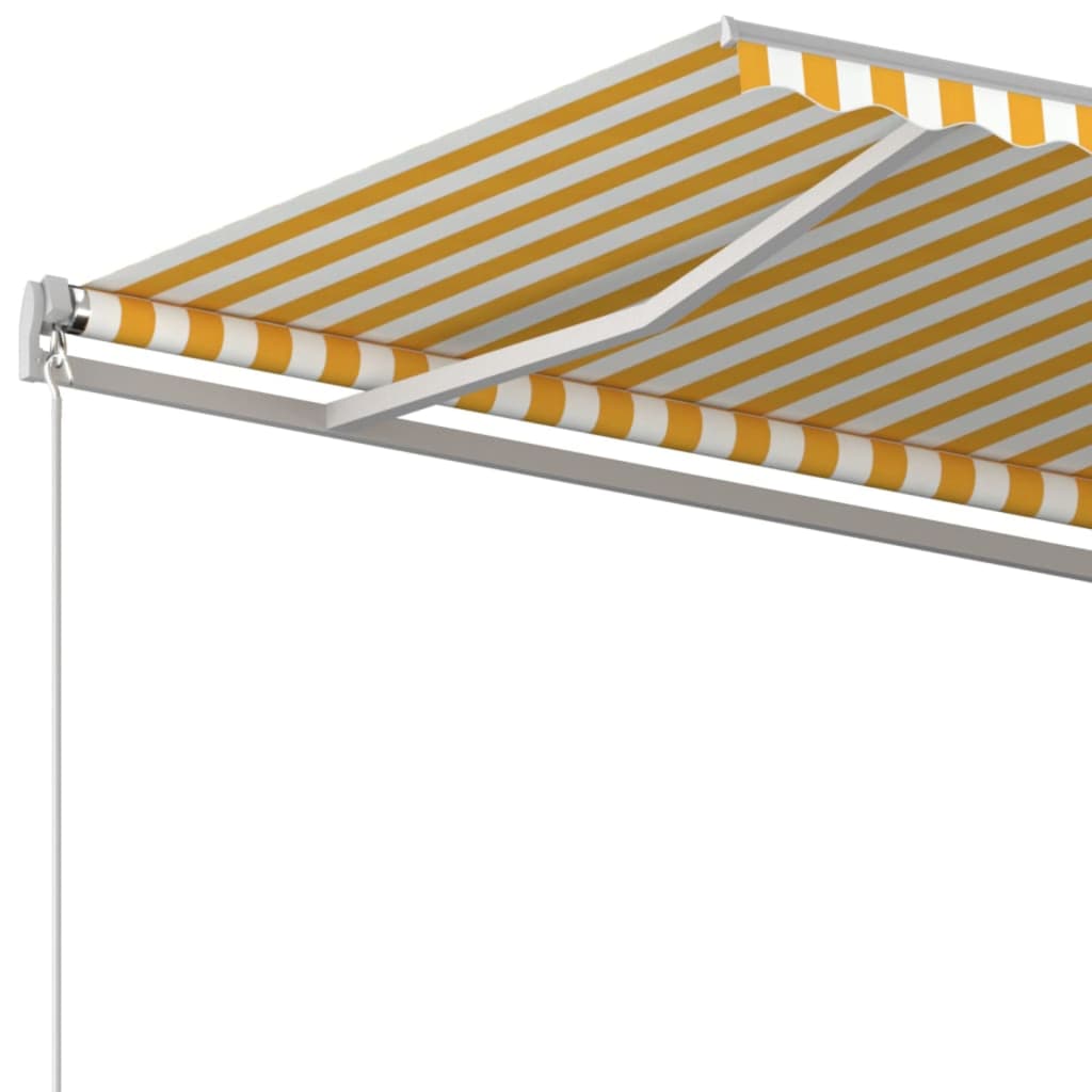 markise 400x350 cm manuel betjening gul og hvid