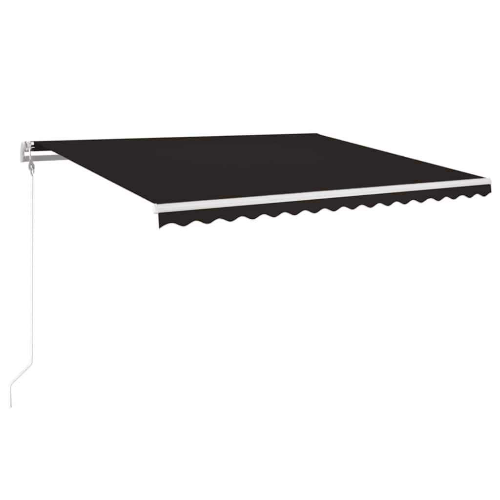 markise m. LED + vindsensor 400x350 cm automatisk antracit