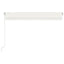 markise m. LED-lys 450x350 cm manuel betjening cremefarvet