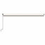 markise m. LED-lys 500x300 cm manuel betjening cremefarvet