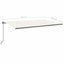 markise m. LED-lys 500x300 cm manuel betjening cremefarvet