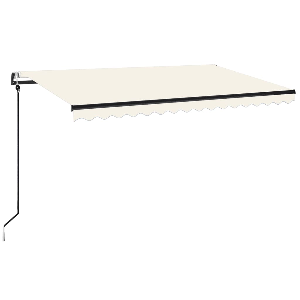 markise m. LED + vindsensor 400x350 cm automatisk creme