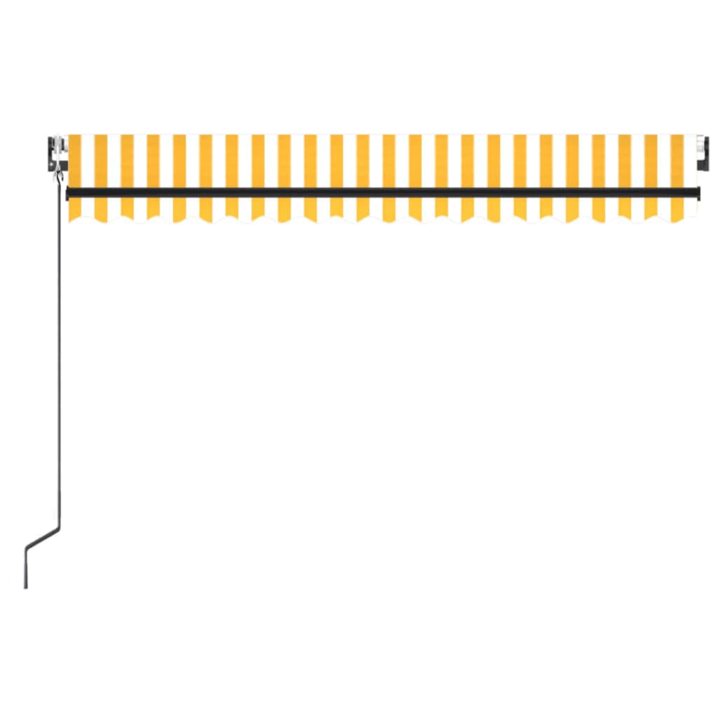 markise m. LED + vindsensor 400x350 cm automatisk gul/hvid