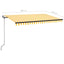 markise m. LED + vindsensor 400x350 cm automatisk gul/hvid