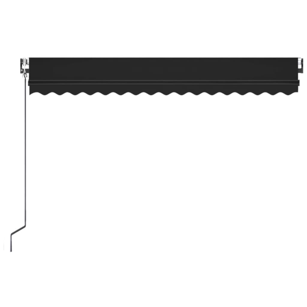 markise m. LED + vindsensor 400x350 cm automatisk antracit