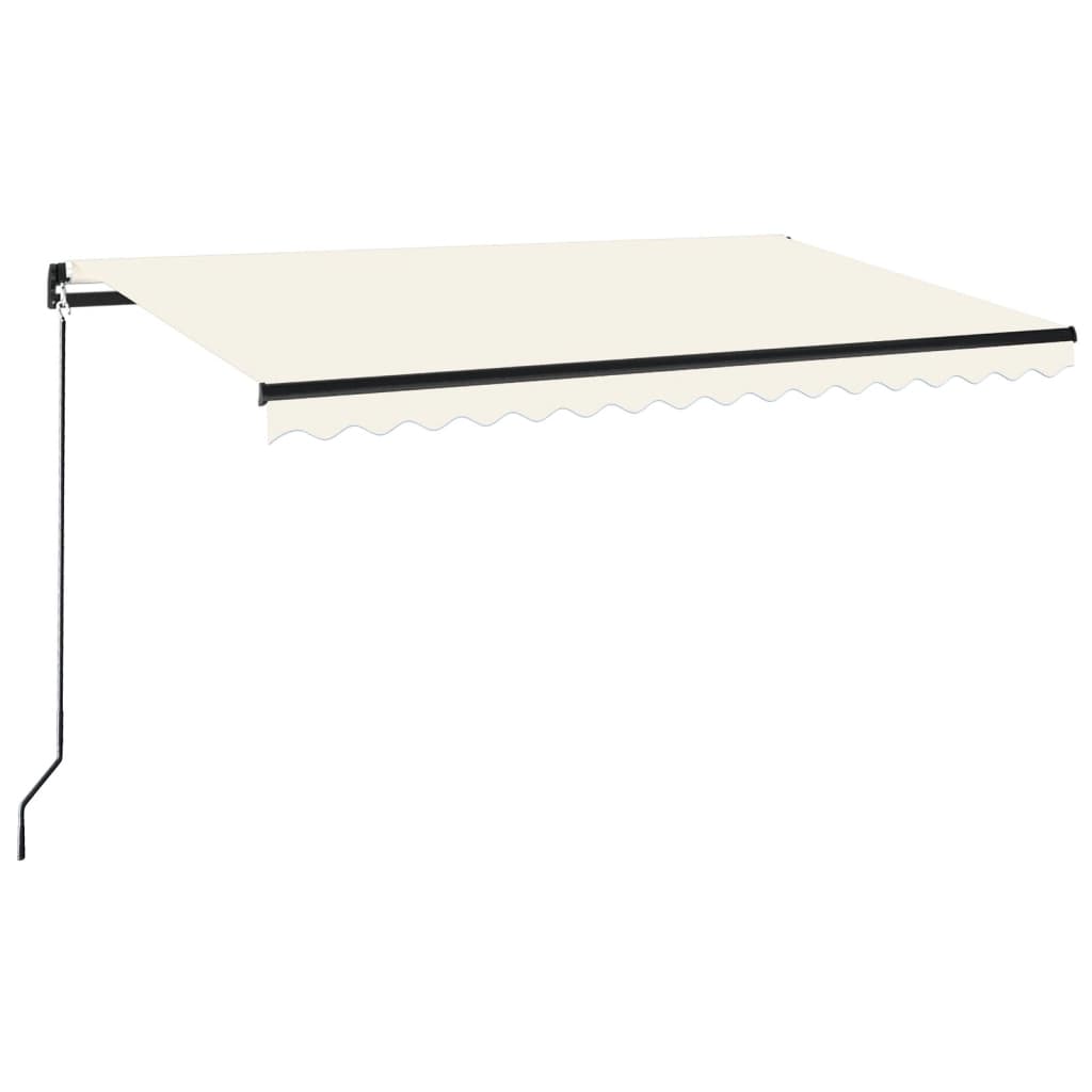 markise 450x350 cm manuel betjening cremefarvet