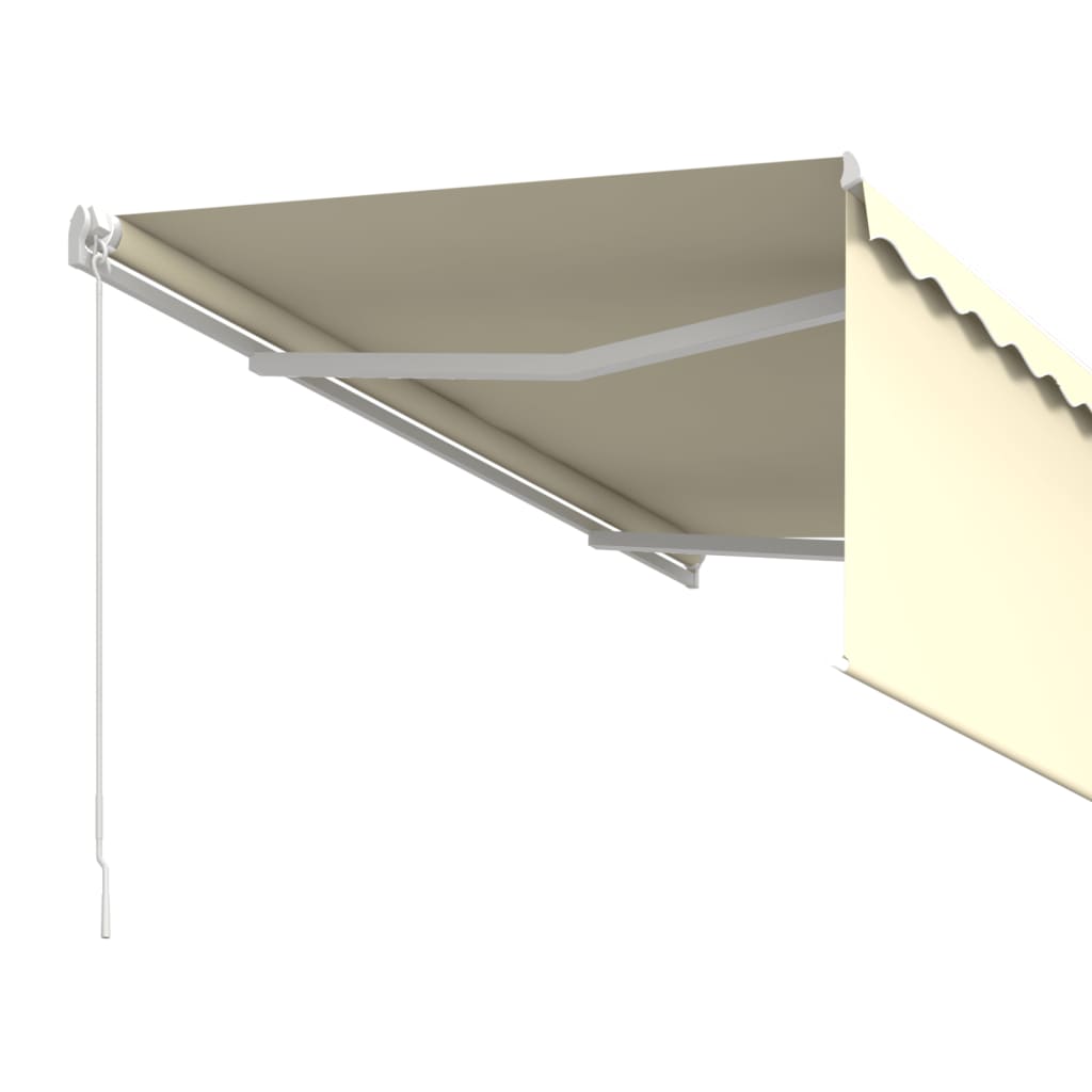 markise m. gardin 3,5x2,5 m manuel betjening cremefarvet