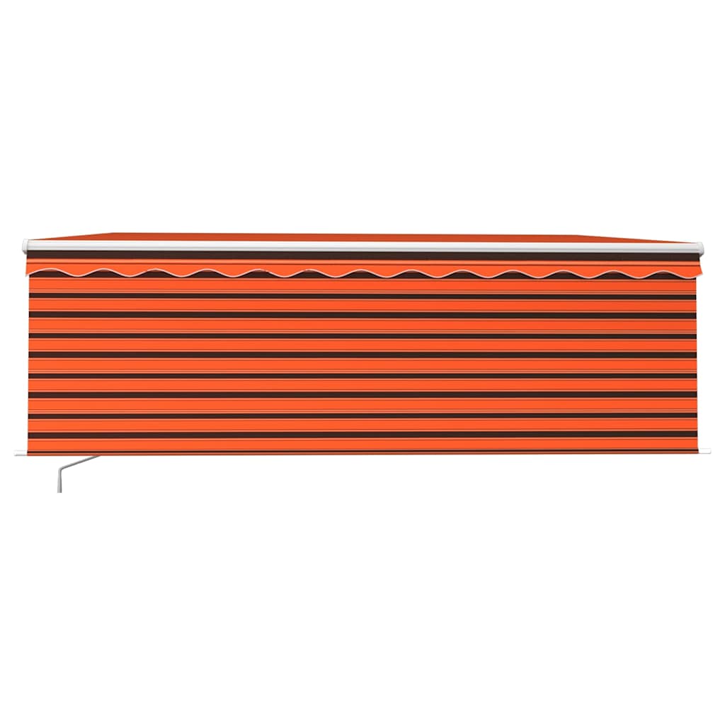 Udtrækkelig markise Orange og Brun 4 × 3 m Polyester