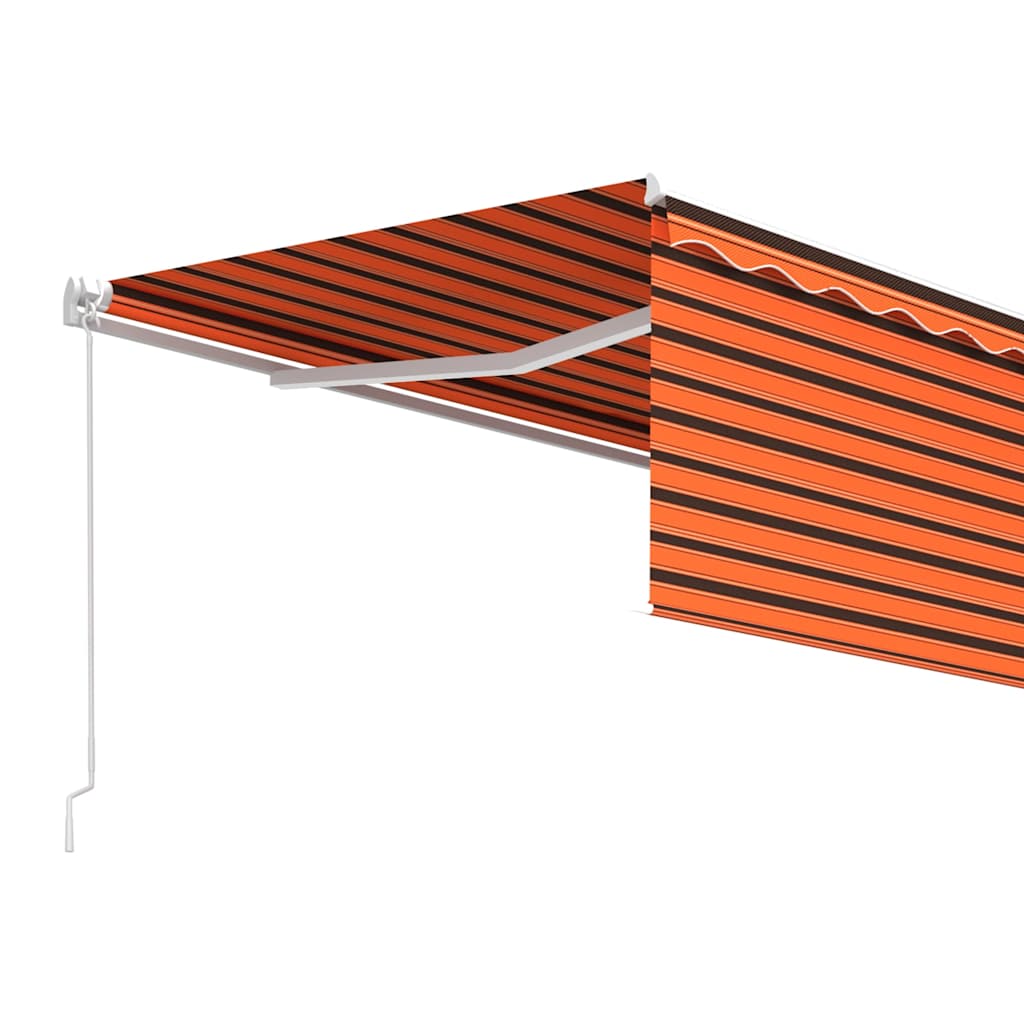 Udtrækkelig markise Orange og Brun 4 × 3 m Polyester