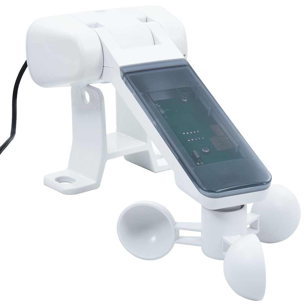 markise m. gardin+LED+vindsensor 4x3 m automatisk cremefarvet