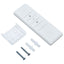 markise m. gardin+LED+vindsensor 4x3 m automatisk cremefarvet