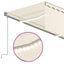 markise m. gardin+LED+vindsensor 3,5x2,5 m auto cremefarvet