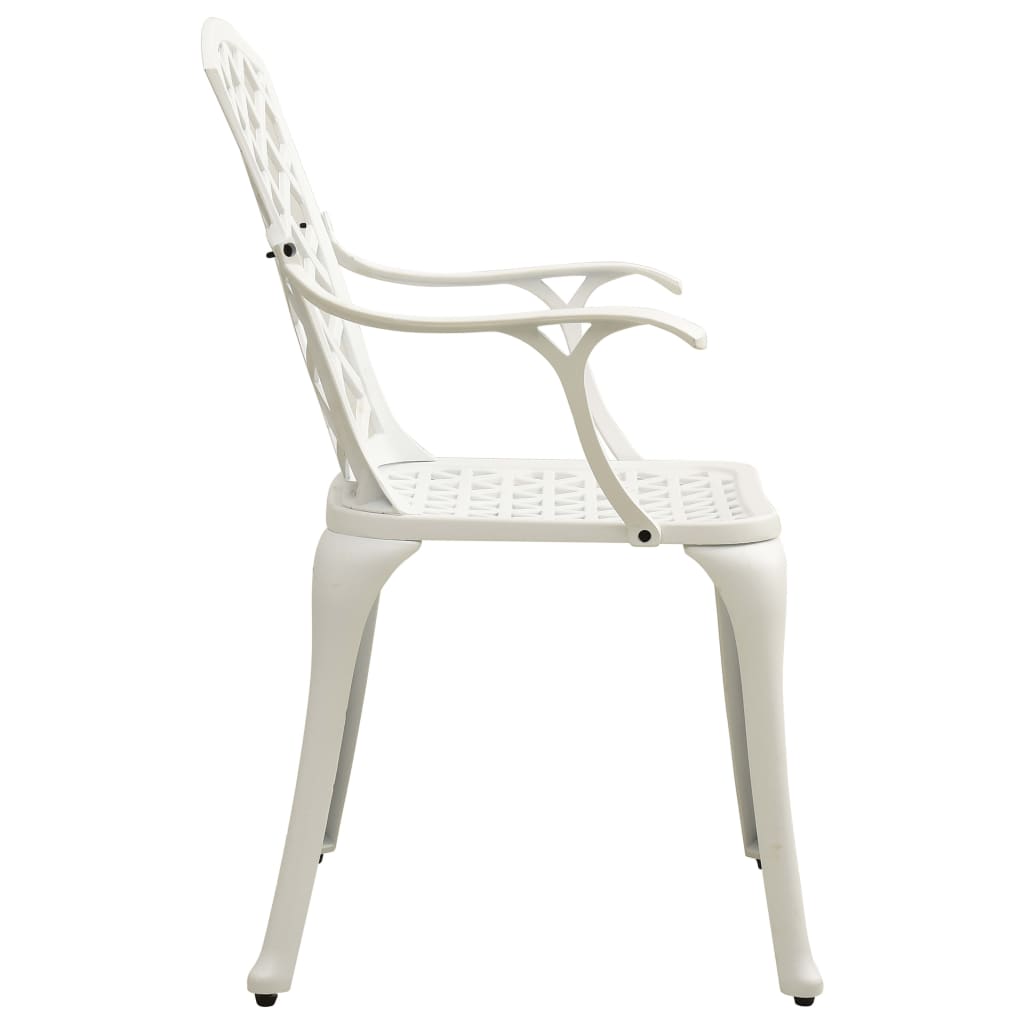 bistrosæt 3 dele støbt aluminium hvid