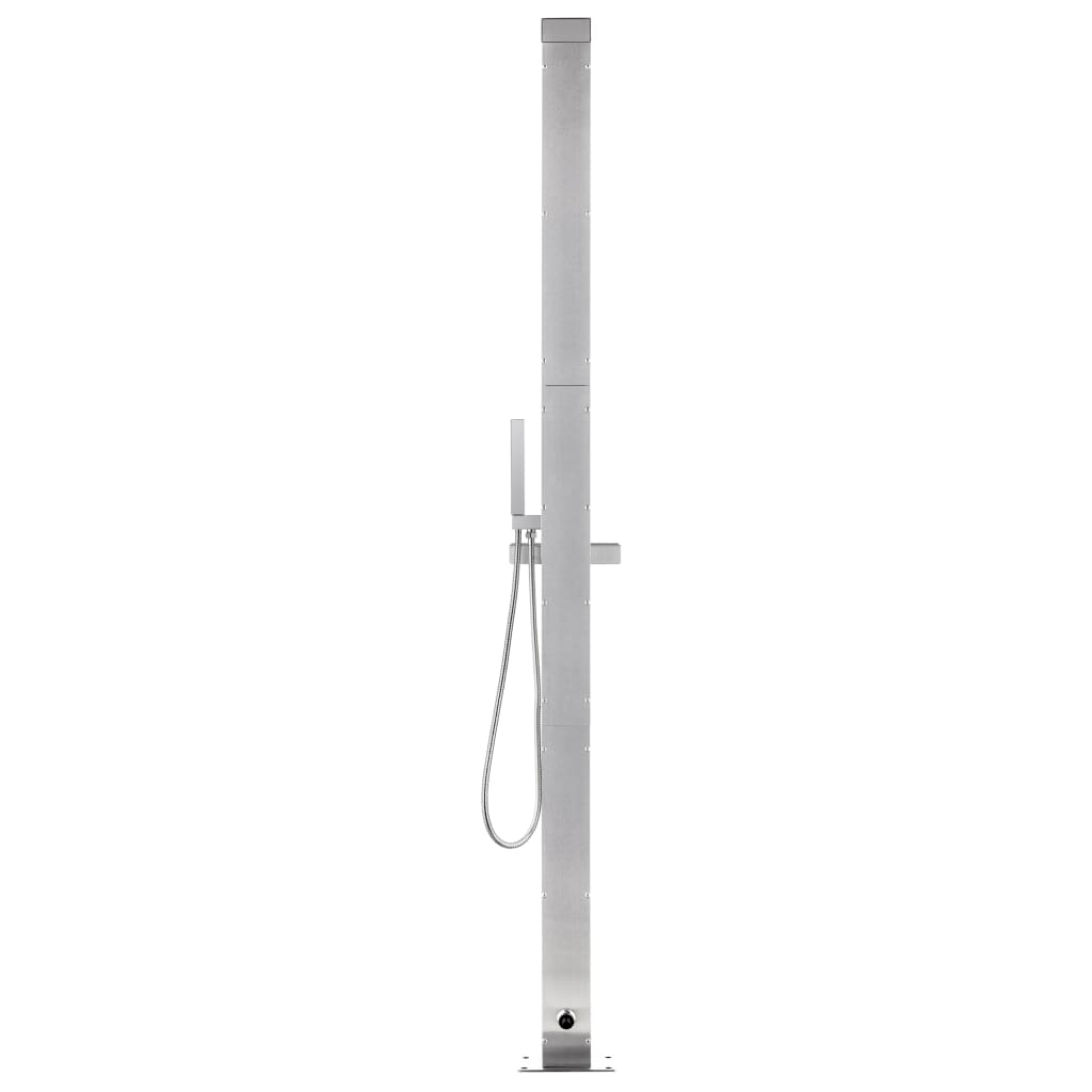 havebruser med grå bund 225 cm rustfrit stål