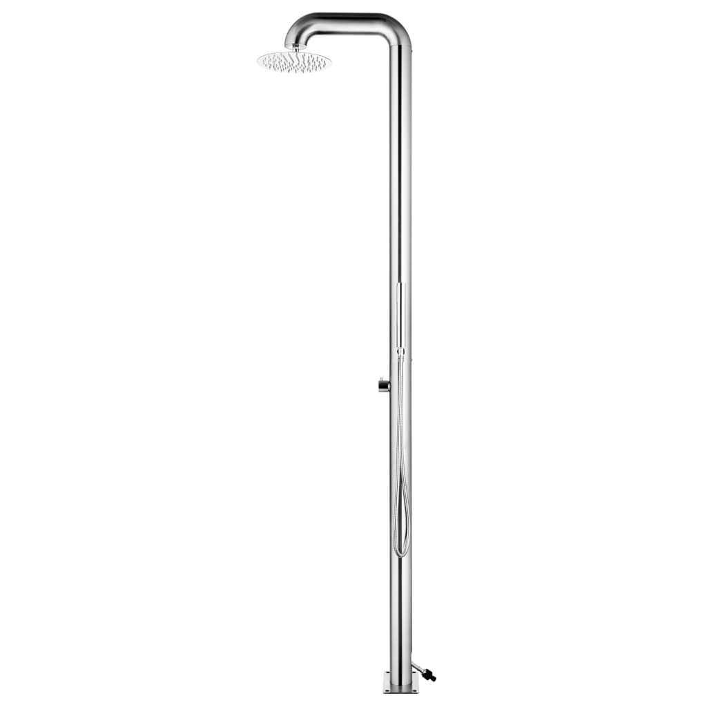 havebruser med grå bund 230 cm rustfrit stål