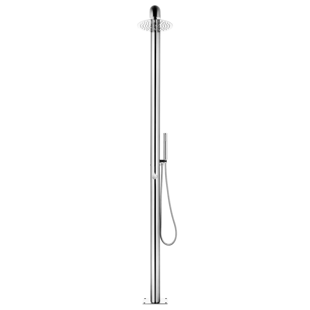 havebruser med grå bund 230 cm rustfrit stål
