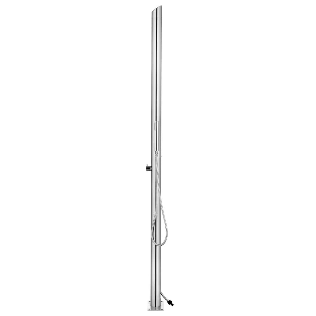 havebruser med grå bund 225 cm rustfrit stål