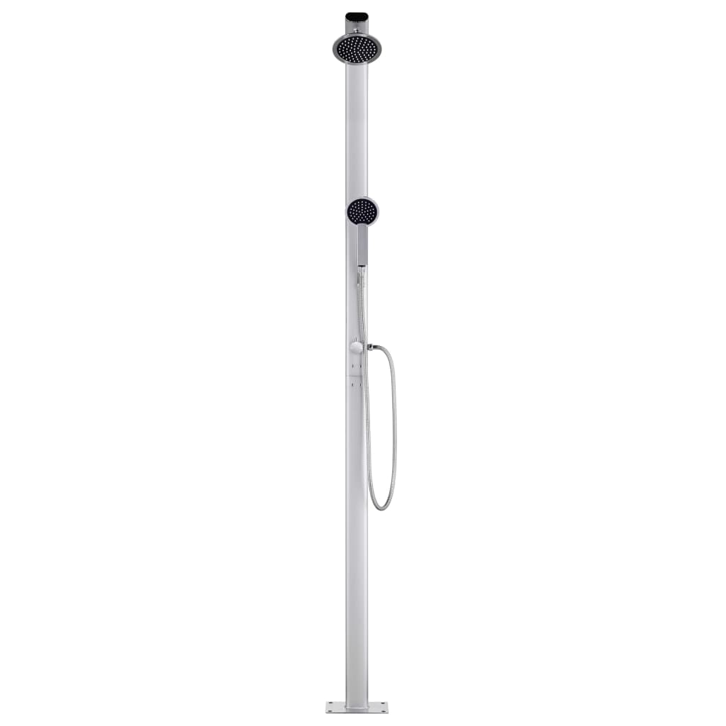 havebruser med grå bund 220 cm aluminium