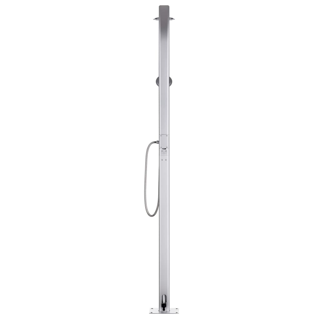 havebruser med grå bund 220 cm aluminium