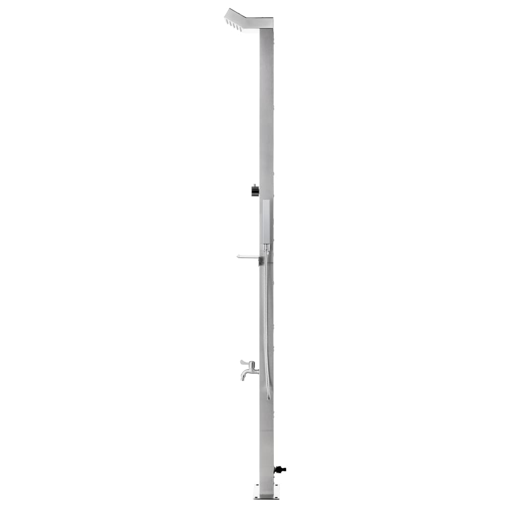 havebruser med brun bund 225 cm rustfrit stål