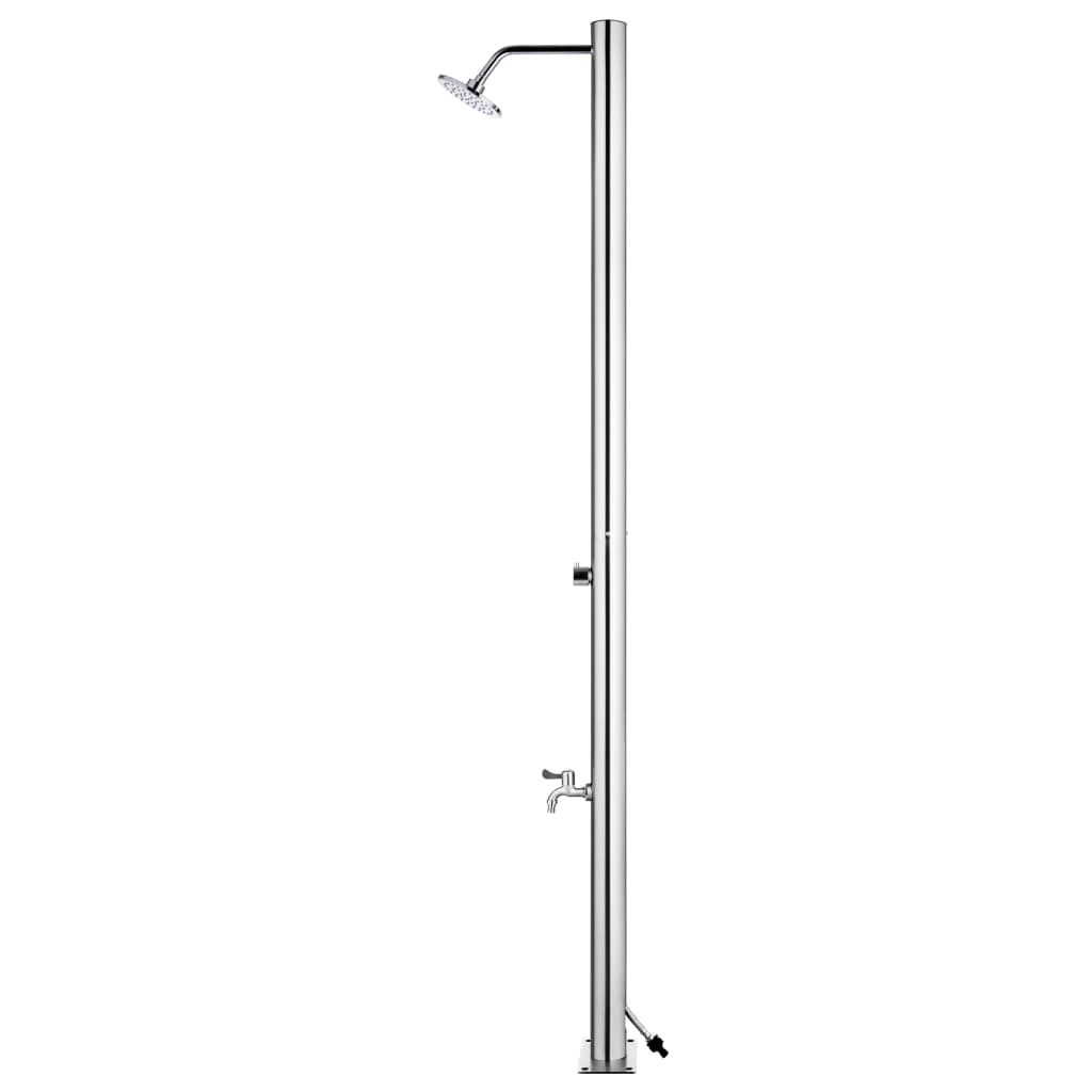 havebruser med grå bund 220 cm rustfrit stål
