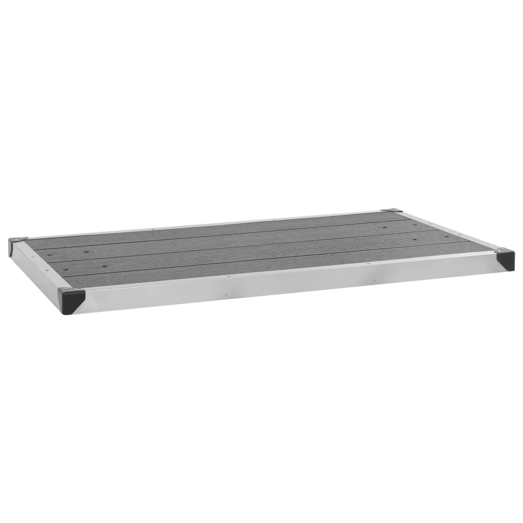 havebruser med grå bund 230 cm rustfrit stål