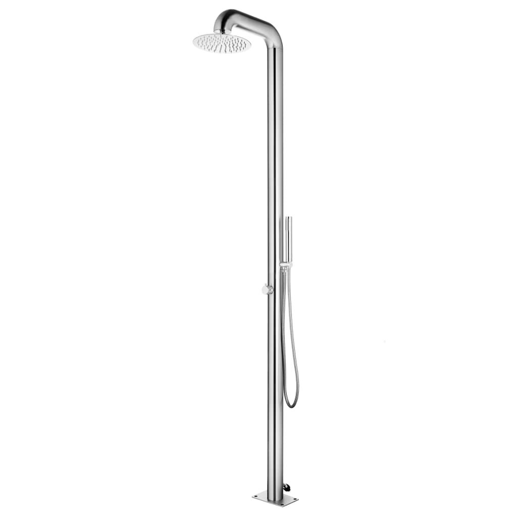 havebruser med grå bund 230 cm rustfrit stål