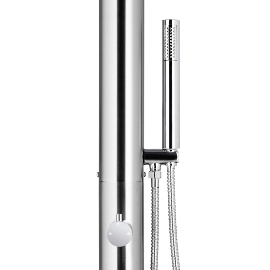 havebruser med grå bund 230 cm rustfrit stål