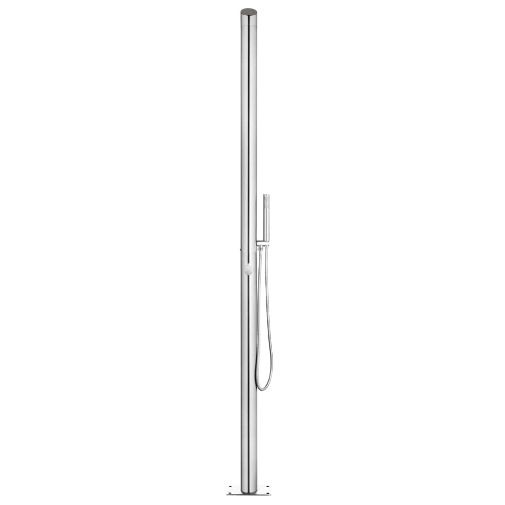 havebruser med grå bund 225 cm rustfrit stål