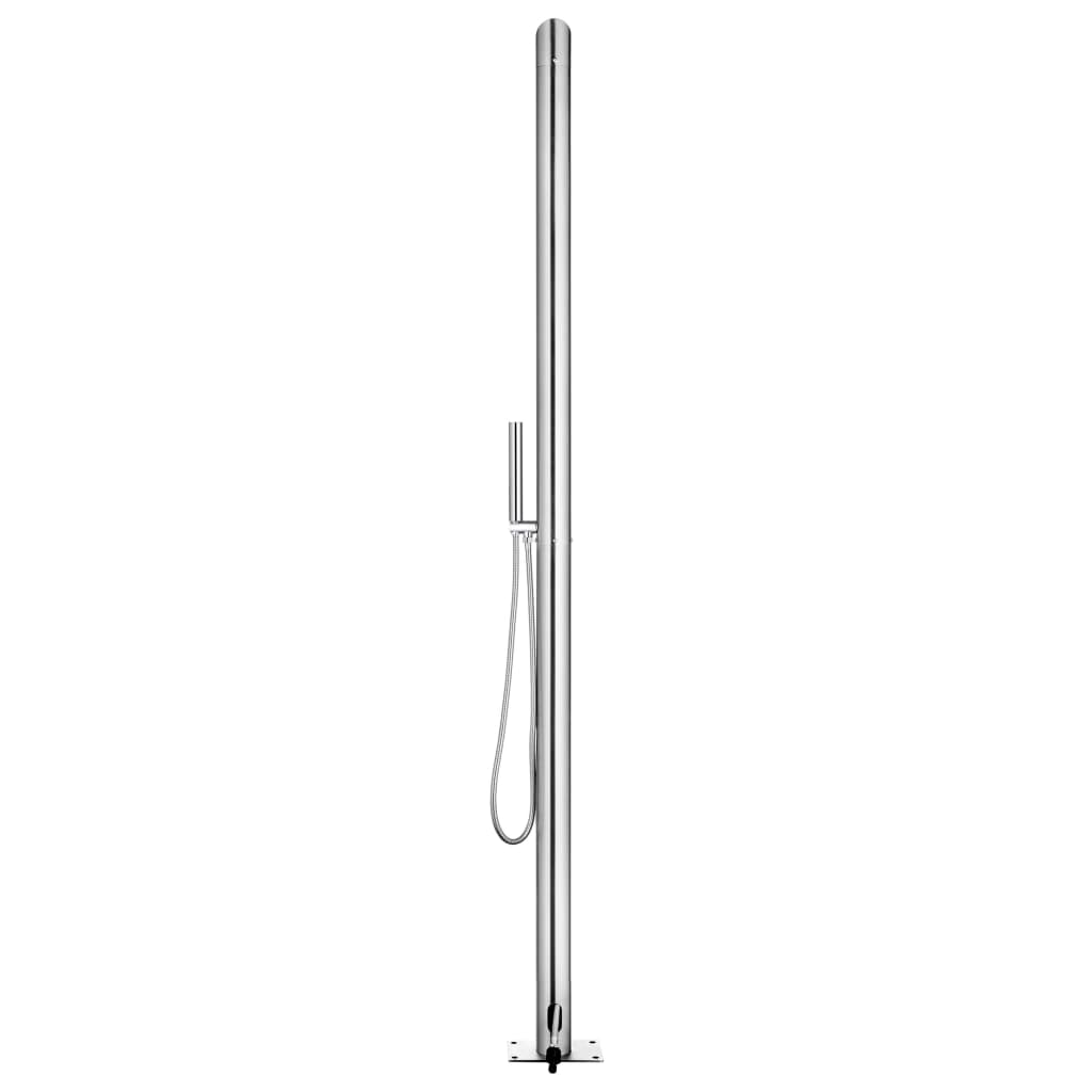 havebruser med grå bund 225 cm rustfrit stål