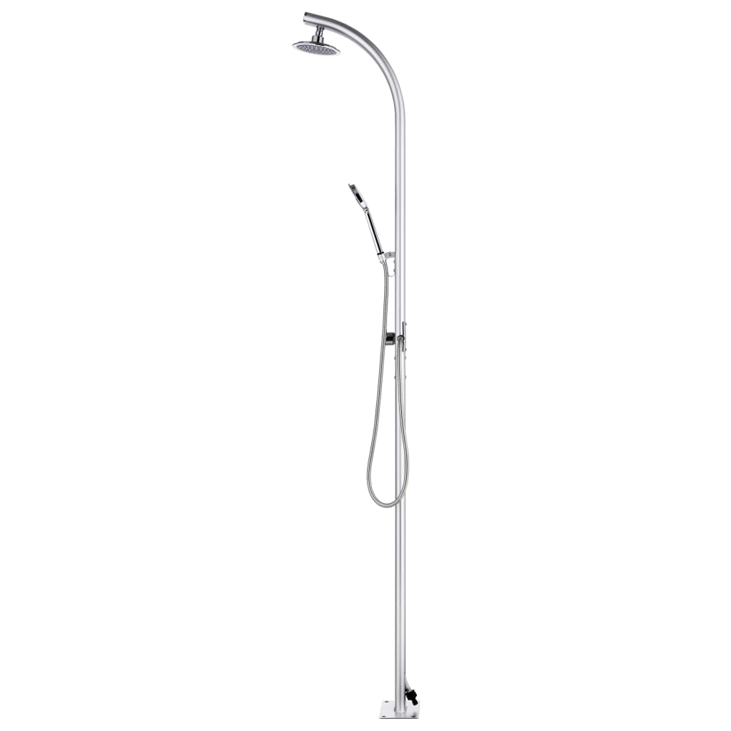 havebruser med grå bund 220 cm aluminium