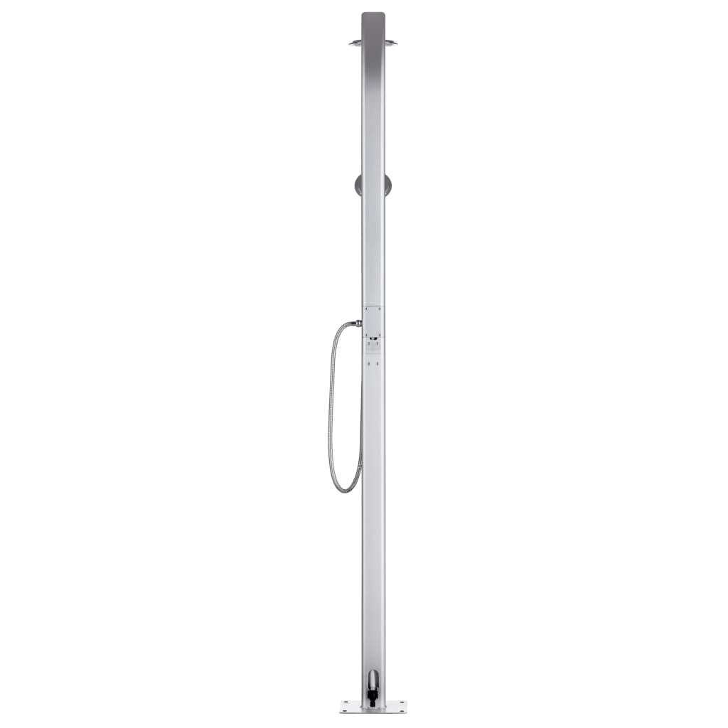 havebruser med grå bund 220 cm aluminium