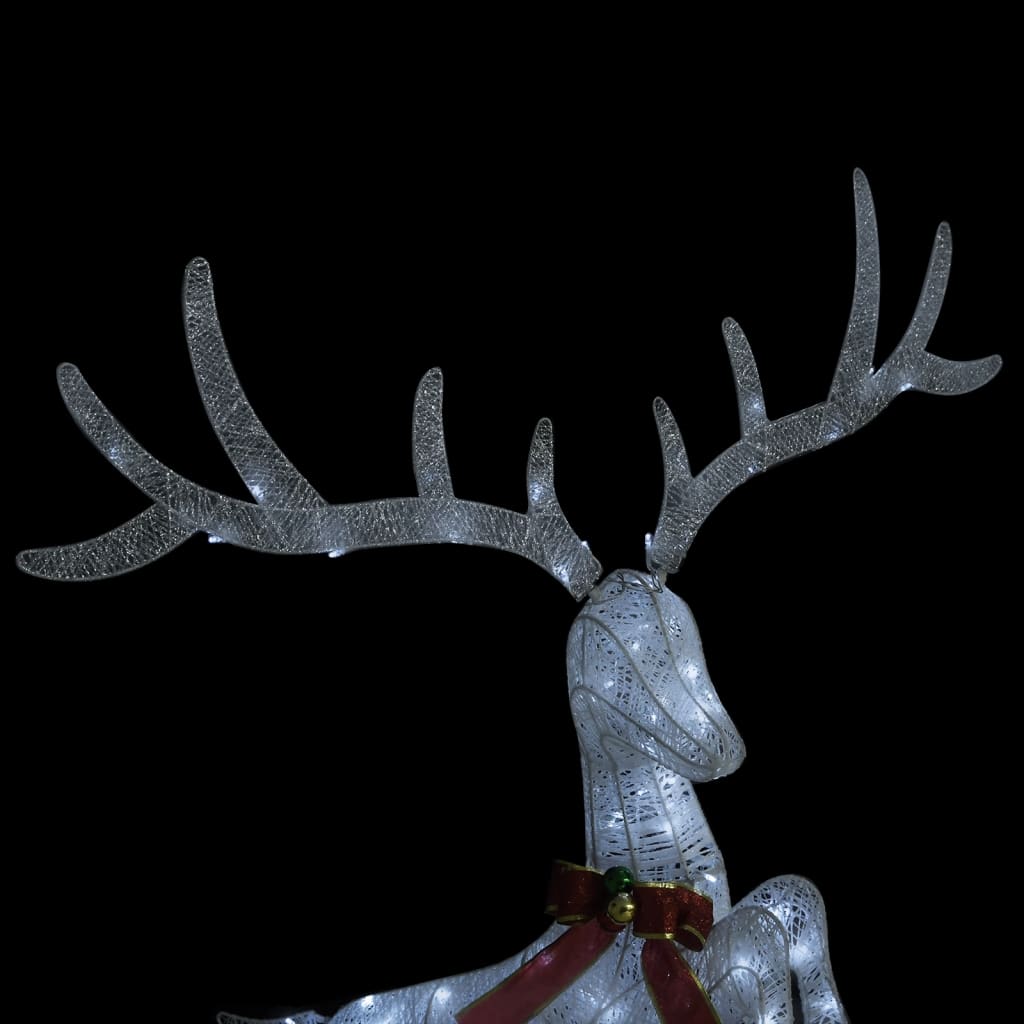 flyvende rensdyr juledekoration 120 lysdioder kold hvid