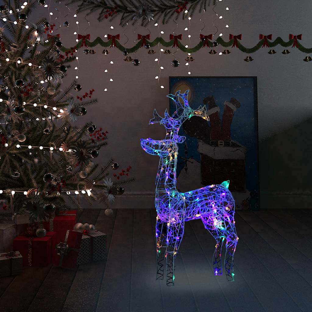 juledekoration rensdyr 90 LED-lys 60x16x100 cm akryl