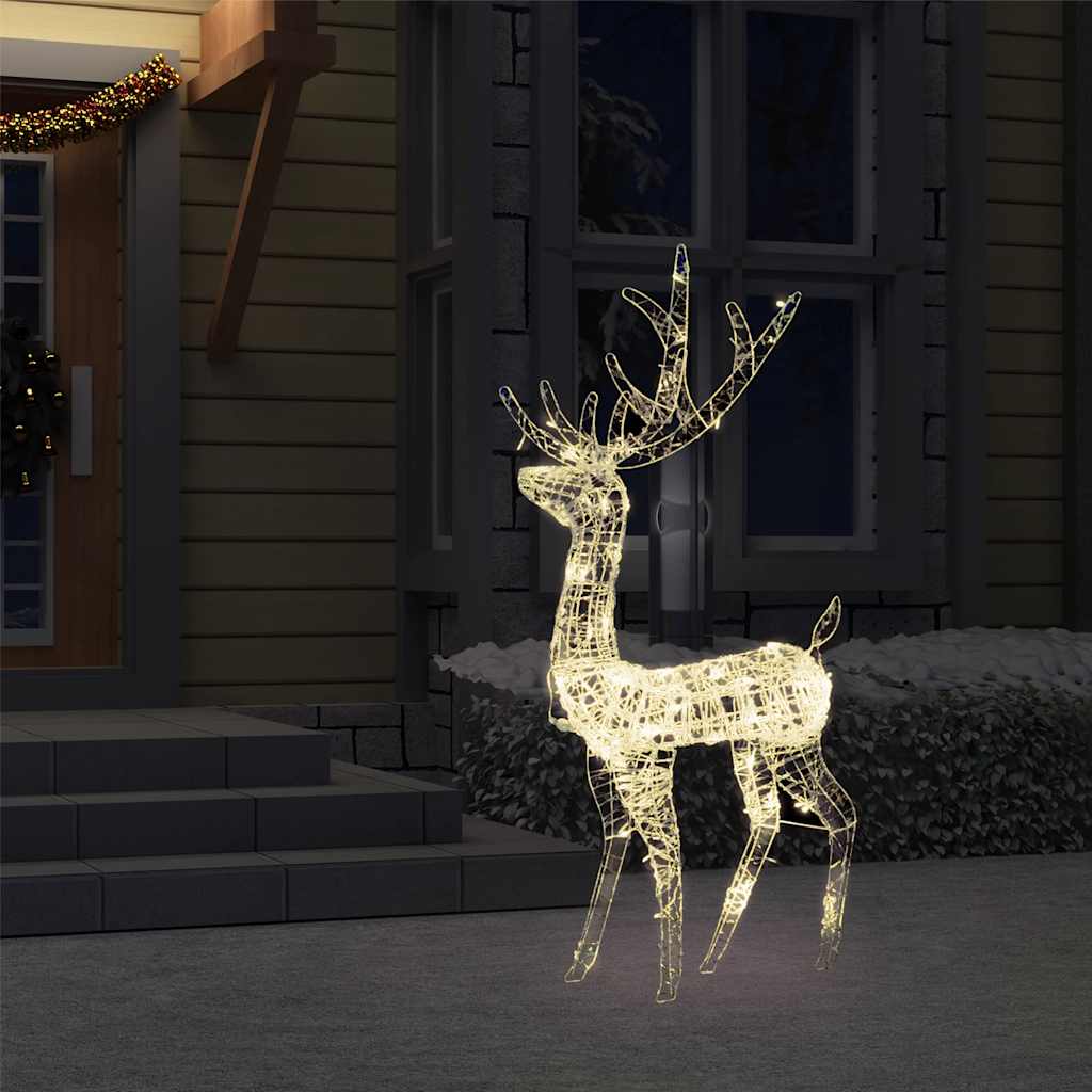 juledekoration rensdyr 140 LED'er 128 cm akryl varm hvid