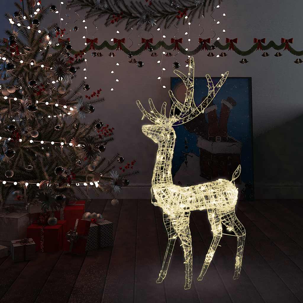 juledekoration rensdyr 140 LED'er 128 cm akryl varm hvid