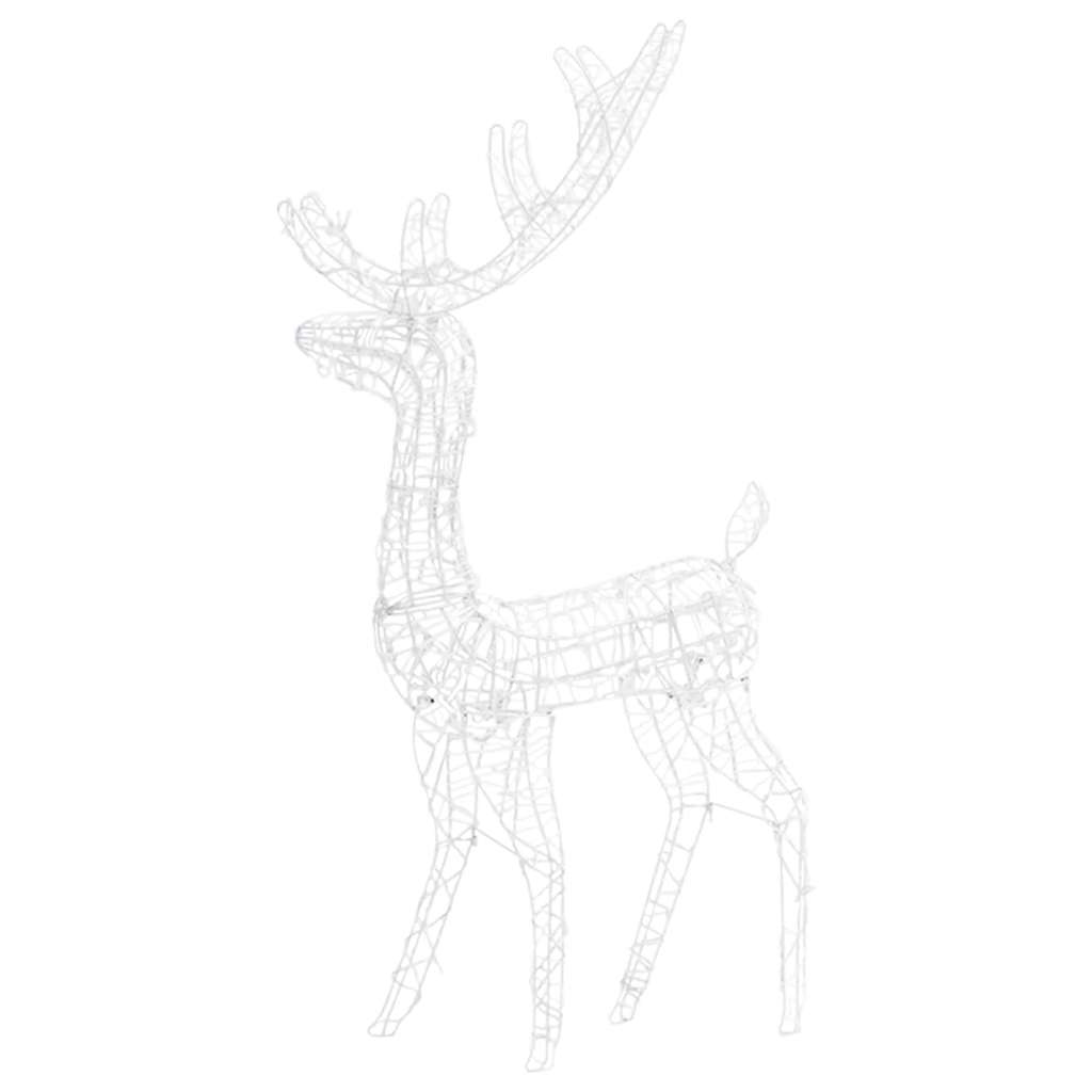 juledekoration rensdyr 140 LED'er 128 cm akryl kold hvid