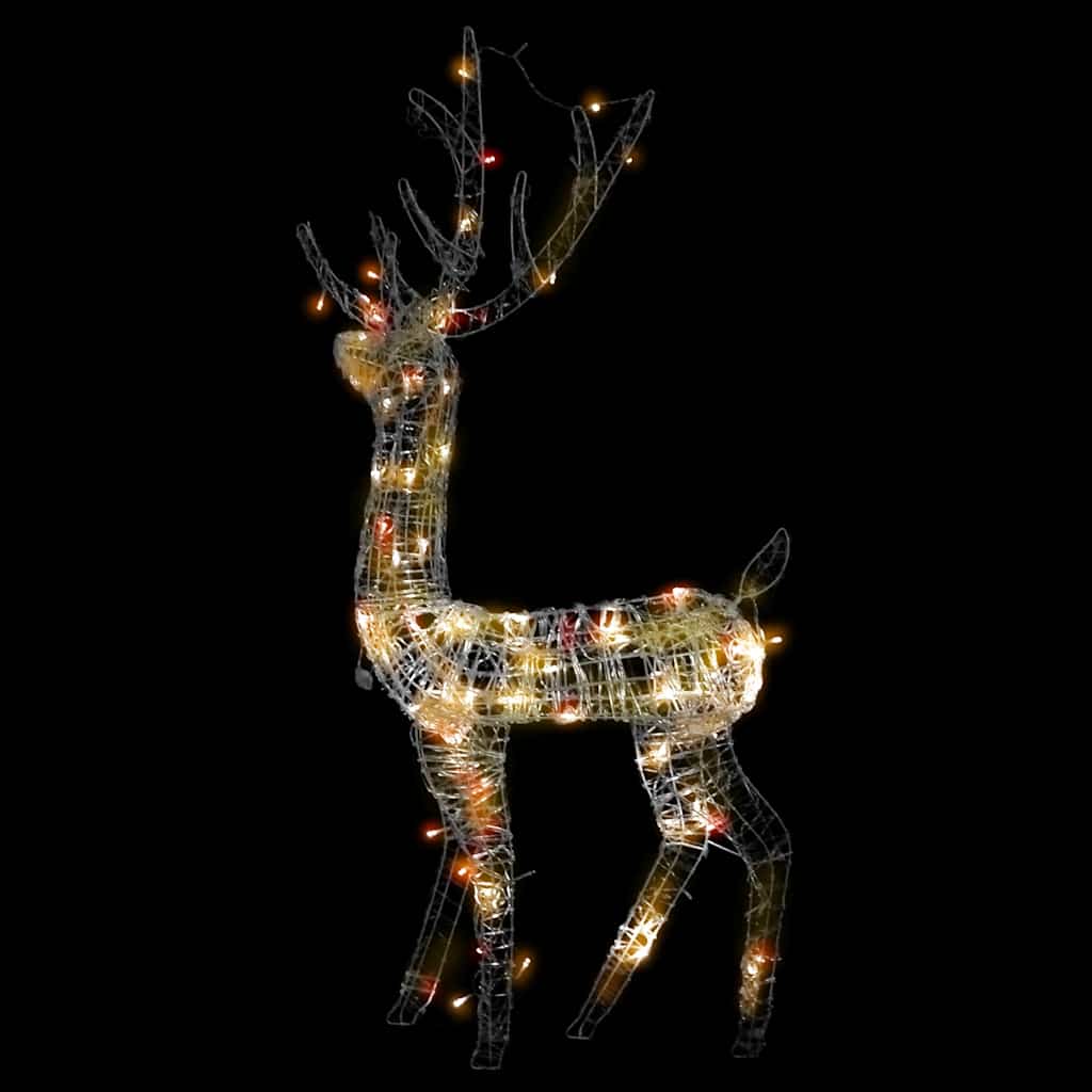 juledekoration rensdyr 140 LED'er 128 cm akryl flerfarvet
