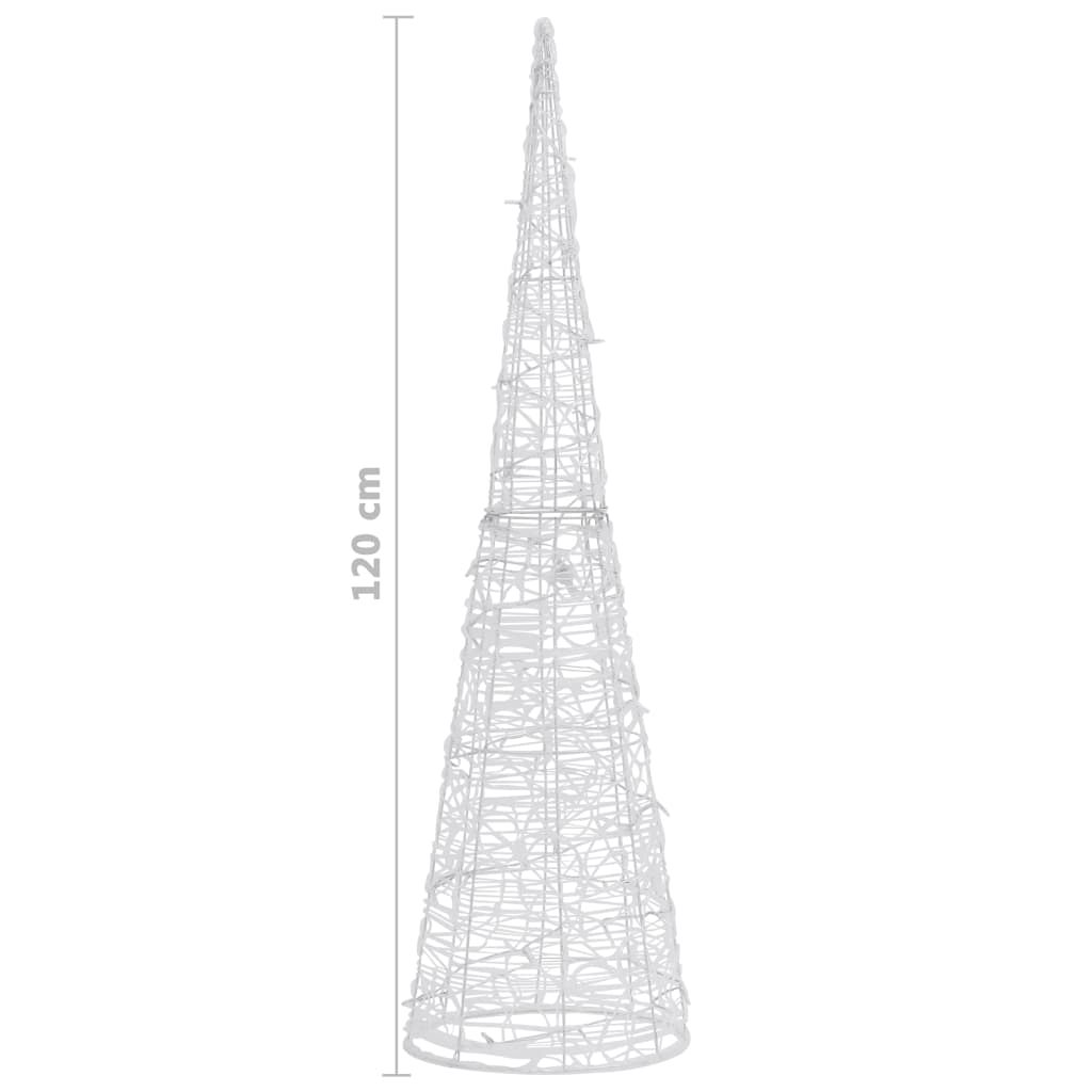 dekorativ lyspyramide LED 120 cm akryl blå
