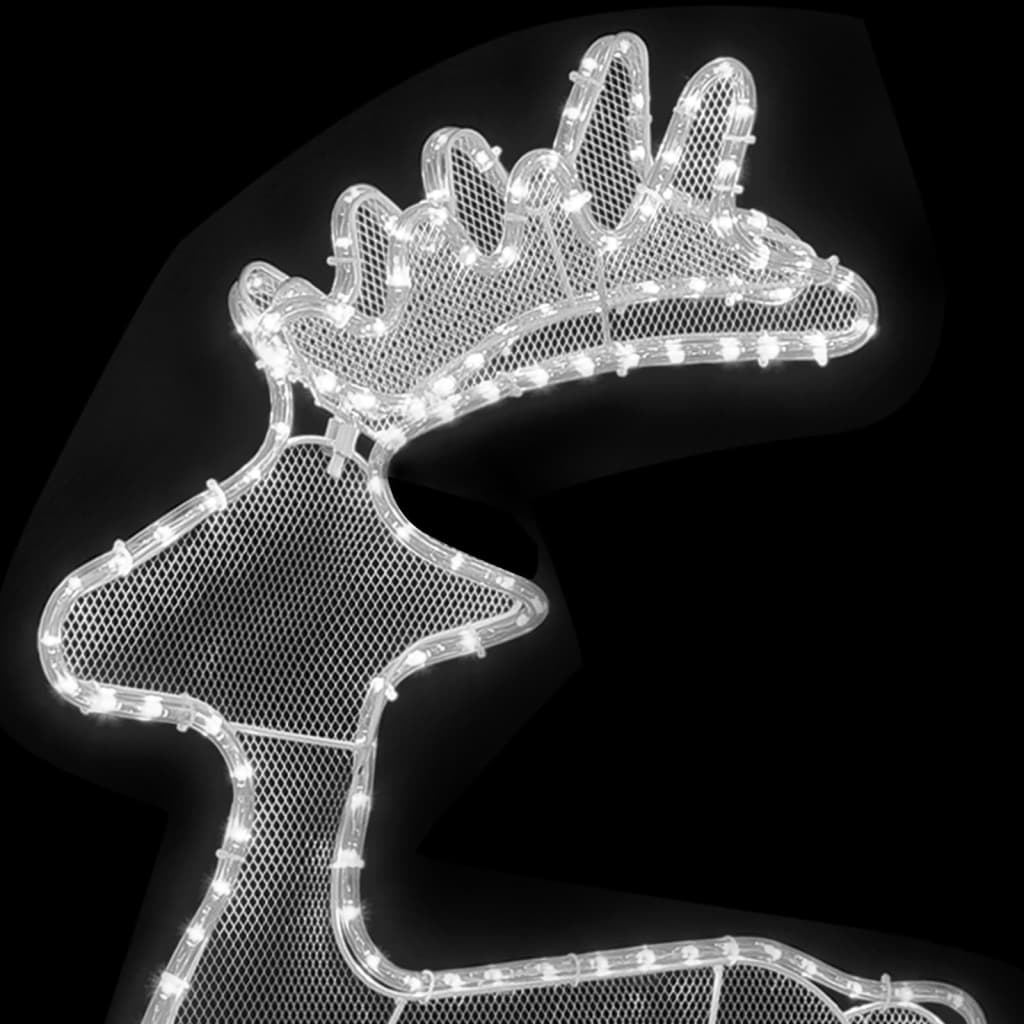 rensdyrdekoration 60x24x89 cm 306 LED'er trådnet