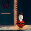 dekorativ julemandsfigur m. LED-lys 90 cm luksuriøst stof