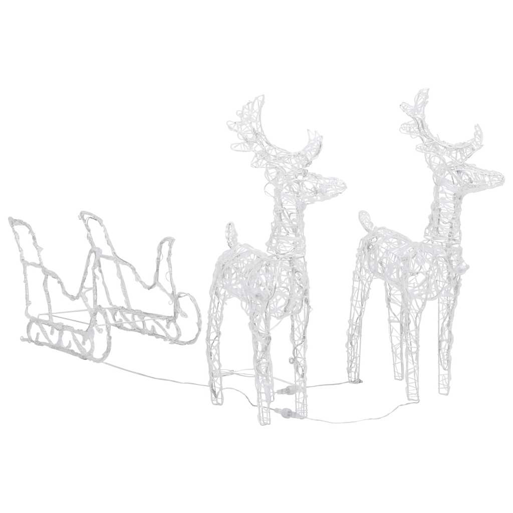 rensdyr og kane julefigur 160 LED'er 130 cm akryl