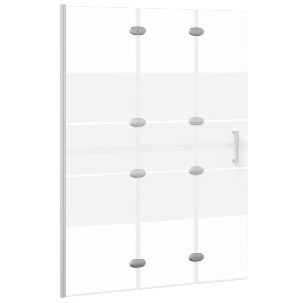foldbar bruseafskærmning 100x140 cm sikkerhedsglas hvid